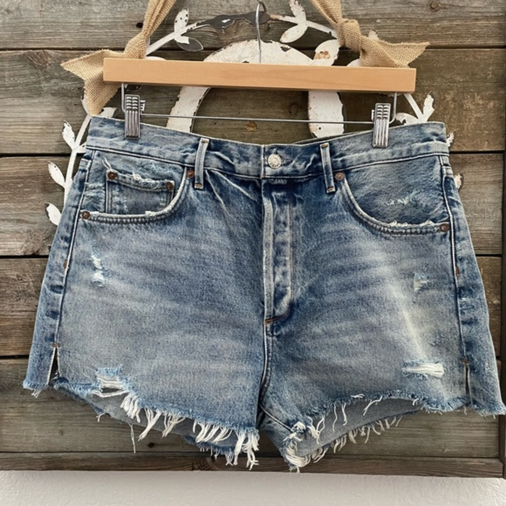 Agolde‎ Jaden surreal high rise cut off jean shorts size 32 NWT